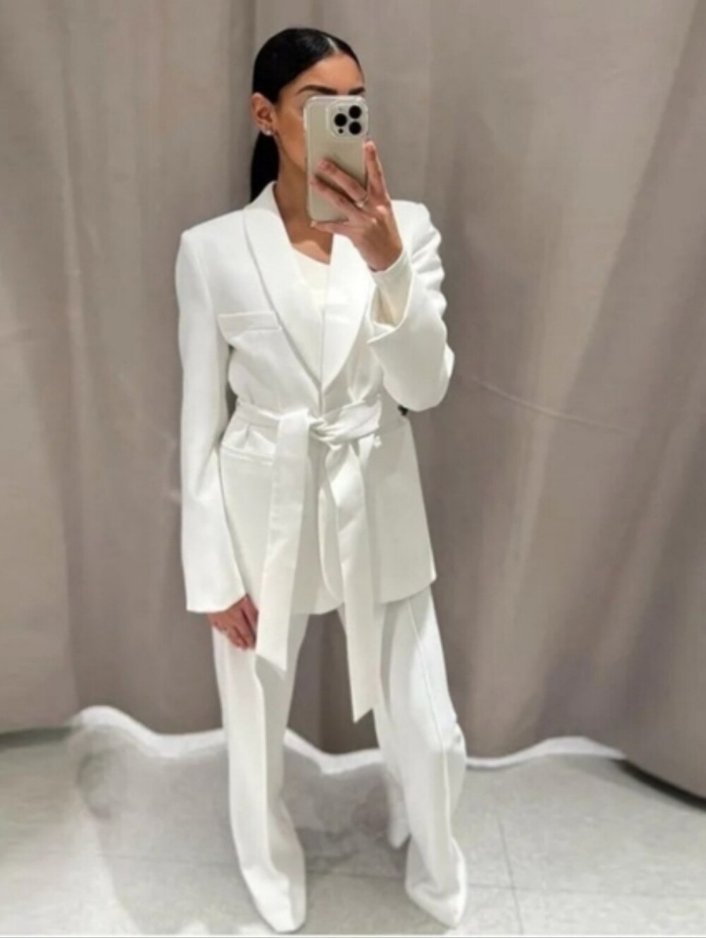 Zara Set 2 pc Belted Blazer and Pants Size XS/S